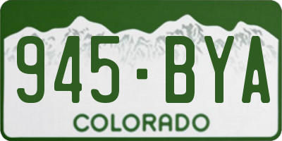 CO license plate 945BYA