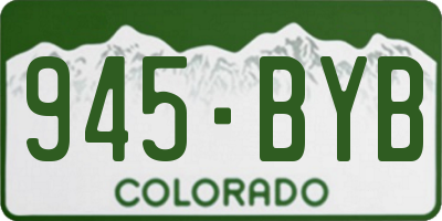 CO license plate 945BYB