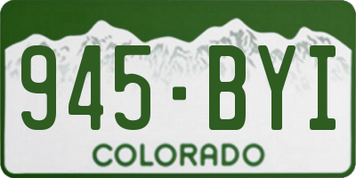 CO license plate 945BYI