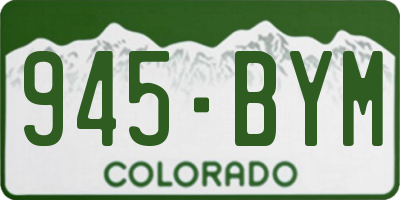 CO license plate 945BYM