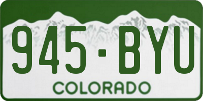CO license plate 945BYU