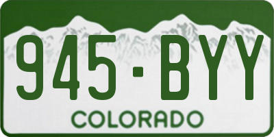 CO license plate 945BYY