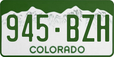 CO license plate 945BZH