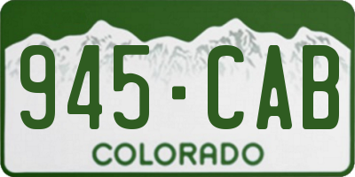 CO license plate 945CAB