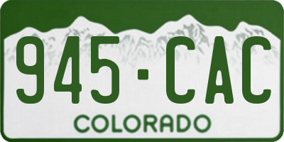 CO license plate 945CAC