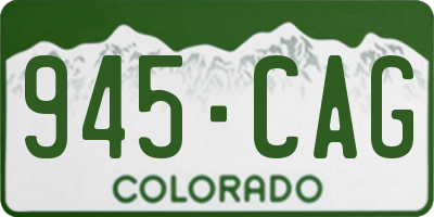 CO license plate 945CAG