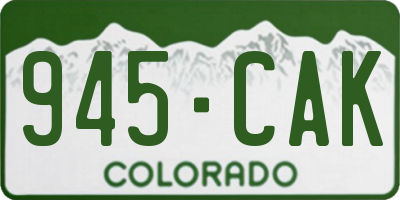 CO license plate 945CAK