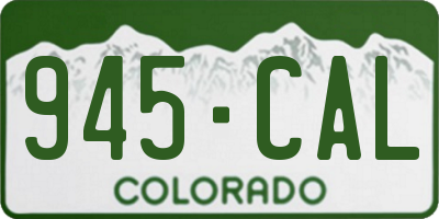 CO license plate 945CAL