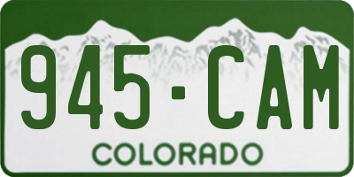 CO license plate 945CAM