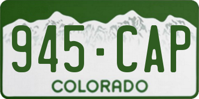CO license plate 945CAP