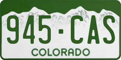 CO license plate 945CAS