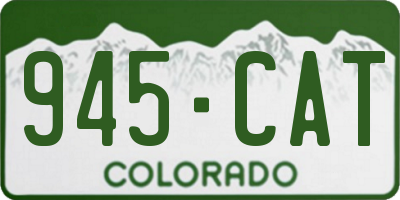 CO license plate 945CAT