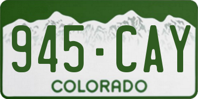 CO license plate 945CAY