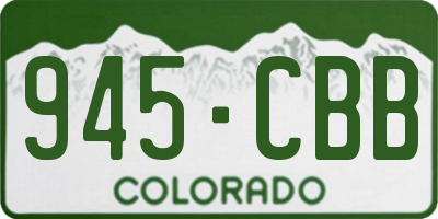CO license plate 945CBB