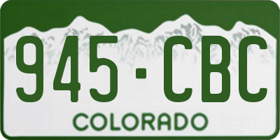 CO license plate 945CBC