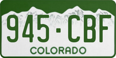 CO license plate 945CBF