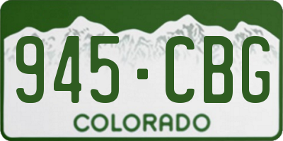 CO license plate 945CBG