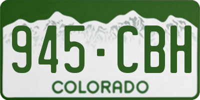 CO license plate 945CBH