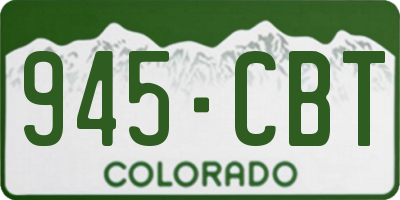 CO license plate 945CBT