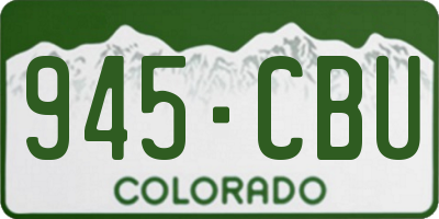 CO license plate 945CBU