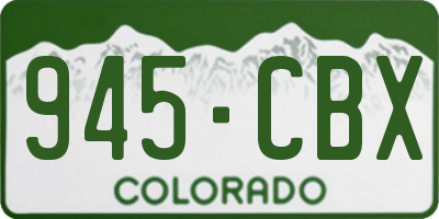 CO license plate 945CBX