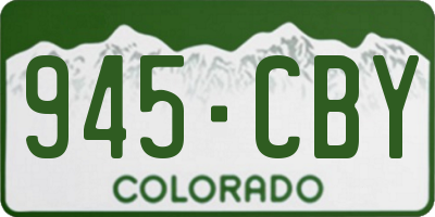 CO license plate 945CBY