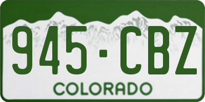 CO license plate 945CBZ