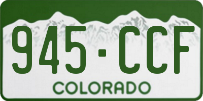 CO license plate 945CCF