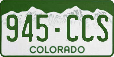CO license plate 945CCS
