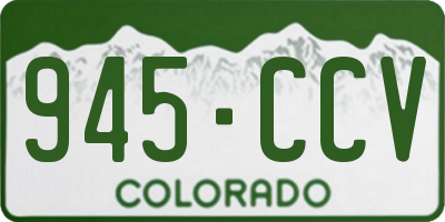 CO license plate 945CCV