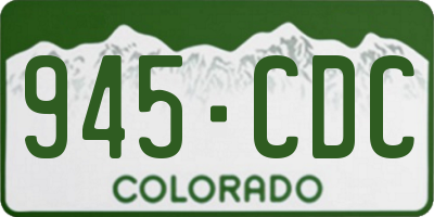 CO license plate 945CDC