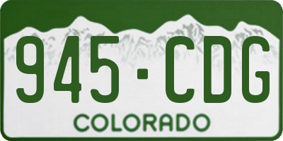 CO license plate 945CDG