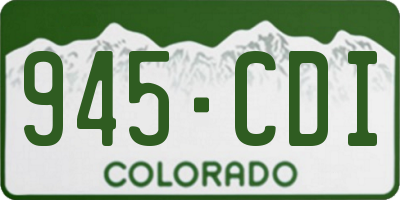 CO license plate 945CDI
