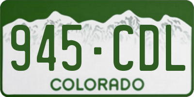 CO license plate 945CDL