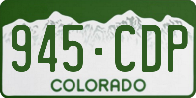 CO license plate 945CDP