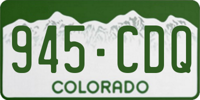 CO license plate 945CDQ