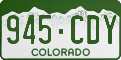 CO license plate 945CDY