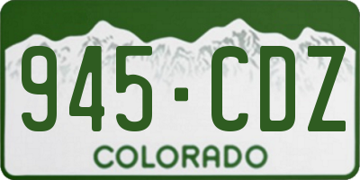CO license plate 945CDZ