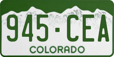CO license plate 945CEA