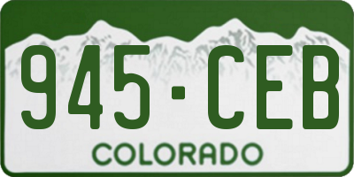 CO license plate 945CEB