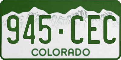 CO license plate 945CEC