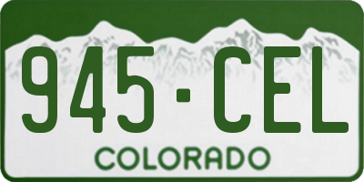 CO license plate 945CEL