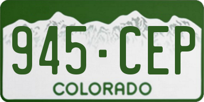 CO license plate 945CEP