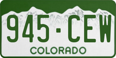 CO license plate 945CEW