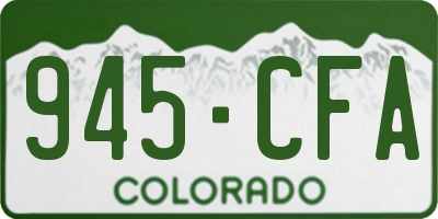 CO license plate 945CFA
