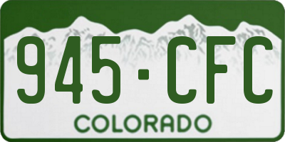 CO license plate 945CFC