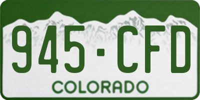 CO license plate 945CFD
