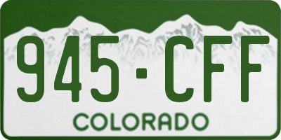 CO license plate 945CFF