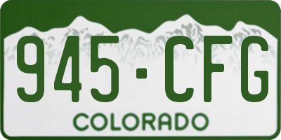 CO license plate 945CFG