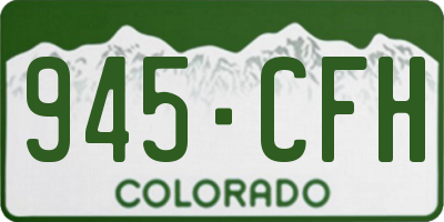 CO license plate 945CFH